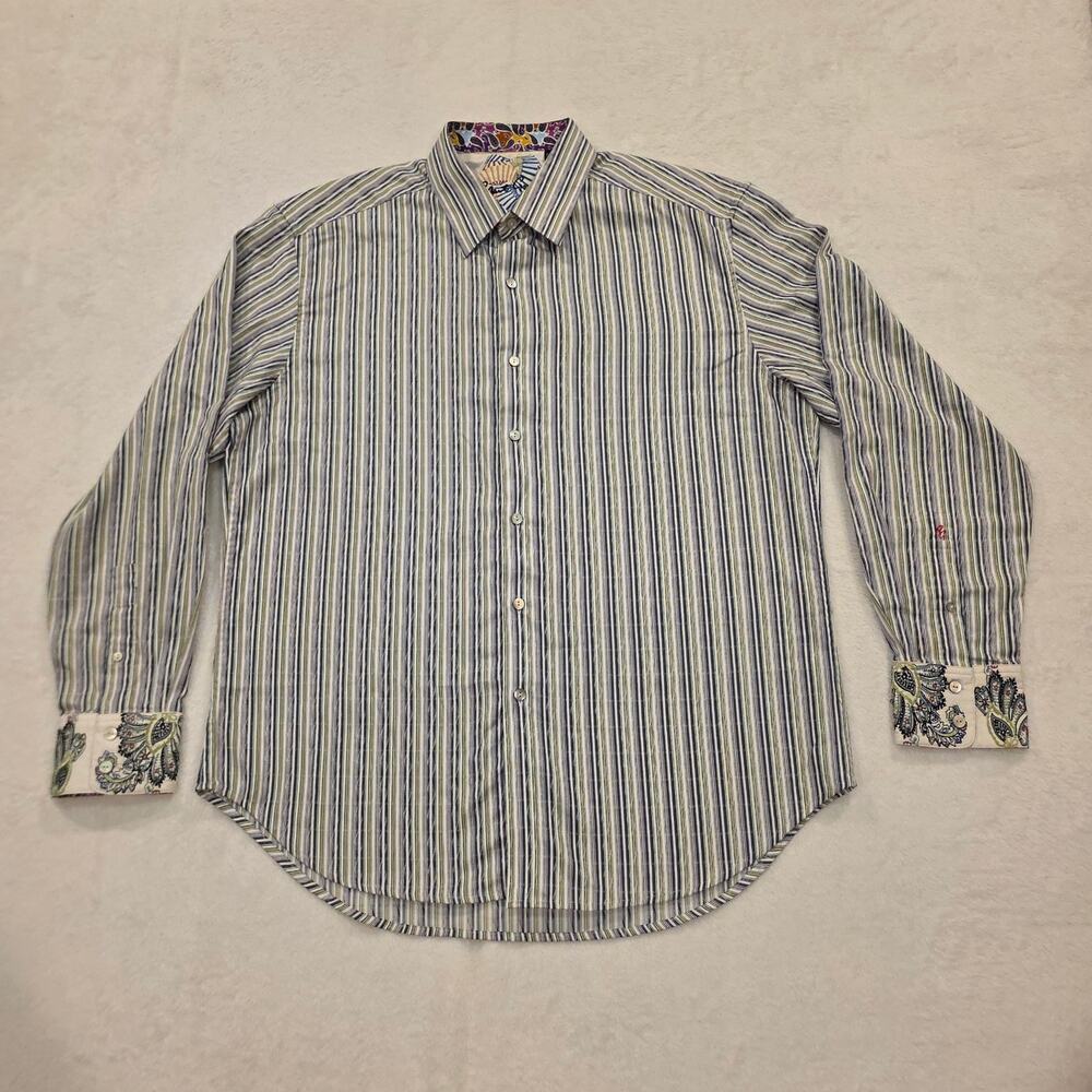 Robert Graham Mens Polo Button Down XL